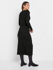 Long Tall Sally Black Wrap Midi Dress - Image 3 of 5