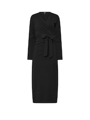 Long Tall Sally Black Wrap Midi Dress - Image 5 of 5