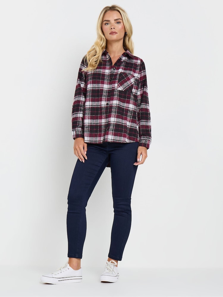 M&Co Purple Petite Check Shirt - Image 2 of 5