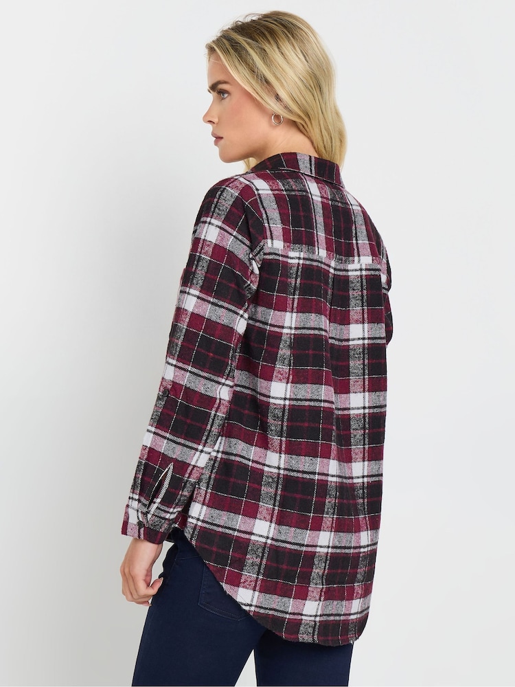 M&Co Purple Petite Check Shirt - Image 3 of 5