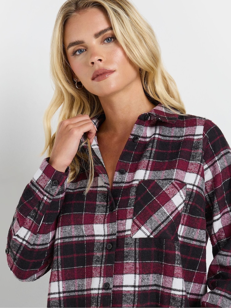 M&Co Purple Petite Check Shirt - Image 4 of 5