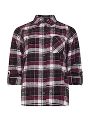 M&Co Purple Petite Check Shirt - Image 5 of 5