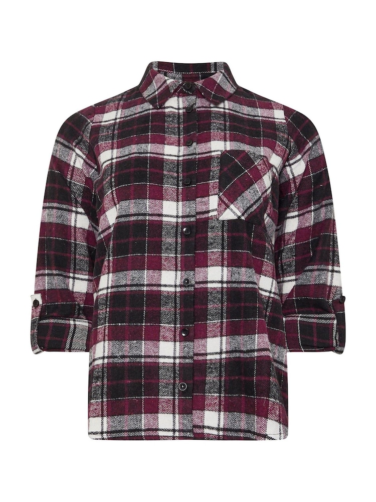 M&Co Purple Petite Check Shirt - Image 5 of 5