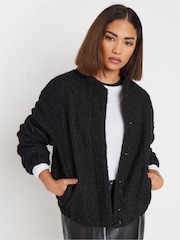 PixieGirl Petite Black Cosy Bomber Jacket - Image 2 of 4