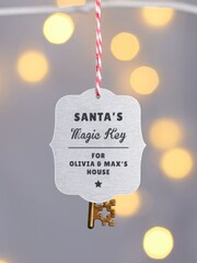 Personalised Santa's Magic Key Christmas Tree Decoration by Oakdene - Image 1 of 1