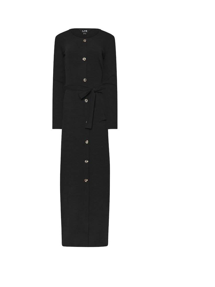 فستان ماكسي مضلّع بكُم طويل وأزرار من Long Tall Sally - صورة 6 من 6