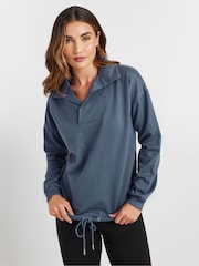 Long Tall Sally Blue Cross Over Sweatshirt - Image 1 of 5