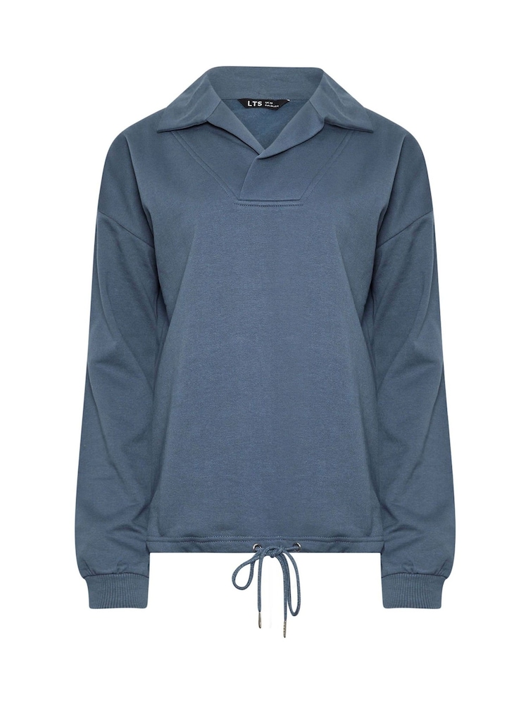 Long Tall Sally Blue Cross Over Sweatshirt - Image 5 of 5