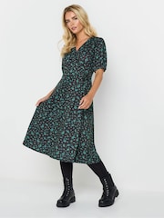 M&Co Blue Petite Ditsy Midi Dress - Image 2 of 5
