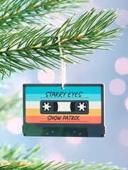 Personalised Music Tape Christmas Tree Decoration by Oakdene - Image 1 of 1