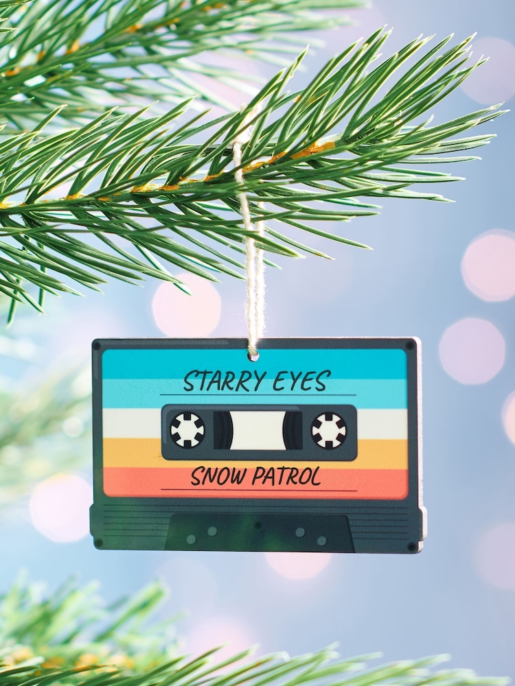 Personalised Music Tape Christmas Tree Decoration by Oakdene - Image 1 of 1 Personalised Music Tape Christmas Tree Decoration by Oakdene - Image 1 of 1