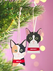 Personalised Cat Breed Christmas Tree Decoration by Oakdene - Image 1 of 2