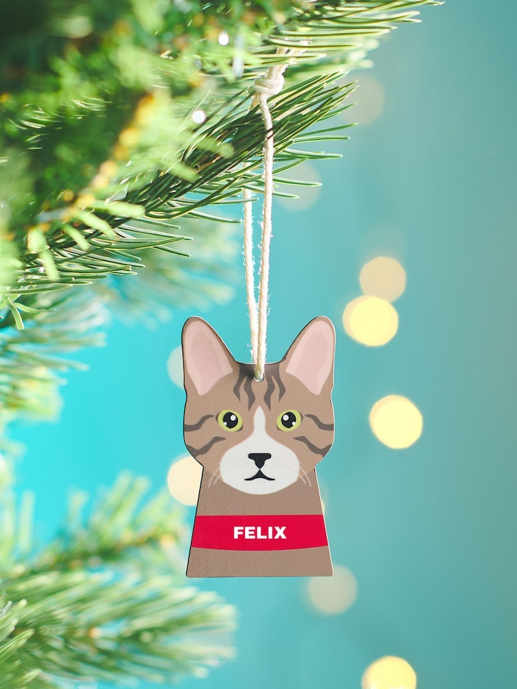 Personalised Cat Breed Christmas Tree Decoration by Oakdene - Image 2 of 2