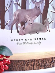 Personalised Set Of Deer Family Christmas Cards by Oakdene - Image 2 of 2