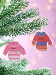 Personalised Christmas Jumper Tree Decoration by Oakdene - Image 1 of 2