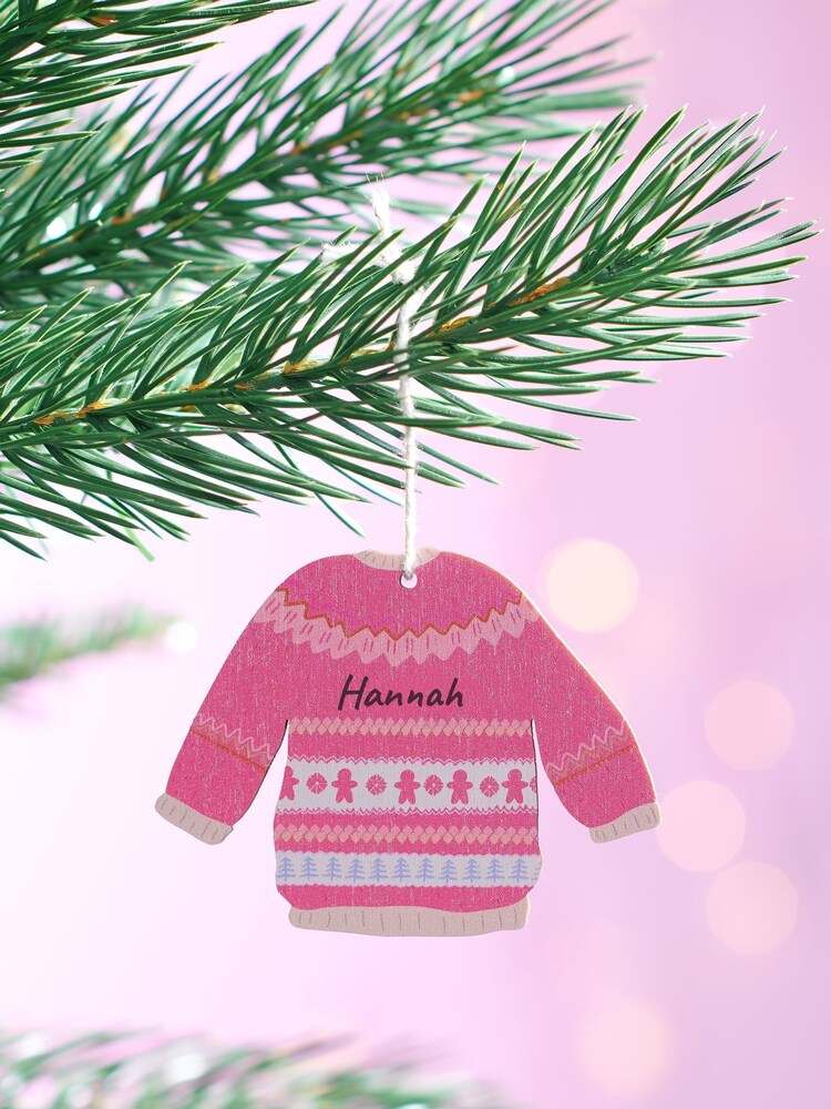 Personalised Christmas Jumper Tree Decoration by Oakdene - Image 2 of 2