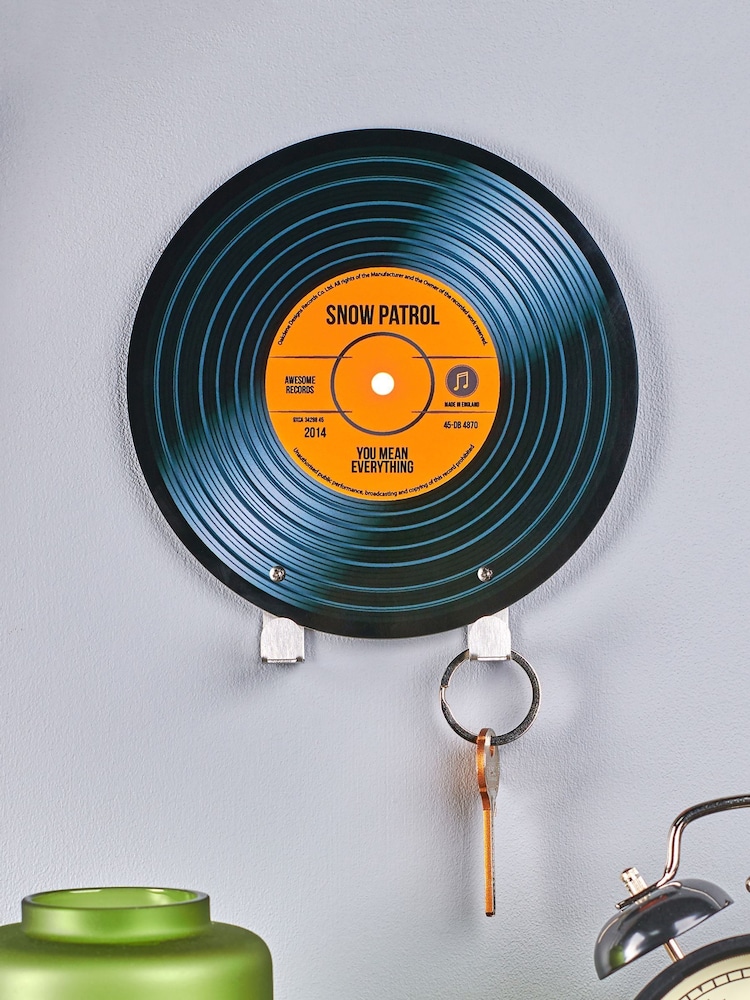 Personalised Vinyl Record Key Hook by Oakdene - Image 1 of 1