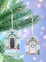 Personalised Front Door Christmas Tree Decoration by Oakdene - Image 1 of 2