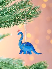 Personalised Dinosaur Christmas Tree Decoration by Oakdene - Image 2 of 2