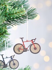 Personalised Road Bike Christmas Tree Decoration by Oakdene - Image 1 of 1