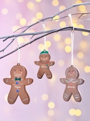 Personalised Gingerbread Family Christmas Tree Decoration by Oakdene - Image 1 of 2