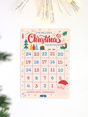 Personalised Family Christmas Countdown Sign by Oakdene - Image 1 of 2