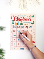 Personalised Family Christmas Countdown Sign by Oakdene - Image 2 of 2