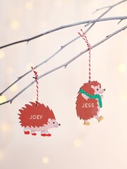 Personalised Hedgehog Christmas Tree Decoration by Oakdene - Image 2 of 2