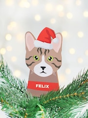 Perosnalised Wooden Cat Breed Tree Topper by Oakdene - Image 2 of 3
