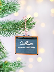 Personalised Music Amp Christmas Tree Decoration by Oakdene - Image 1 of 1