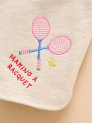 Joules Summerdays Natural Embroidered Jersey Co-ord - Image 12 of 12