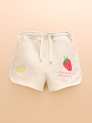 Joules Summerdays Natural Embroidered Jersey Co-ord - Image 3 of 12
