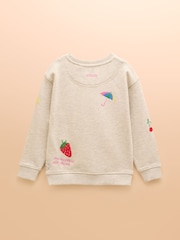 Joules Summerdays Natural Embroidered Jersey Co-ord - Image 4 of 12