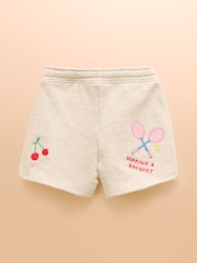 Joules Summerdays Natural Embroidered Jersey Co-ord - Image 5 of 12