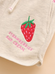 Joules Summerdays Natural Embroidered Jersey Co-ord - Image 9 of 12