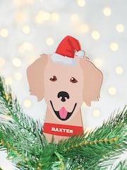 Perosnalised Wooden Dog Breed Christmas Tree Topper by Oakdene - Image 3 of 3