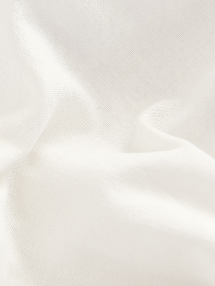 White Relaxed Fit Linen Cotton Chino Trousers - Image 6 of 9