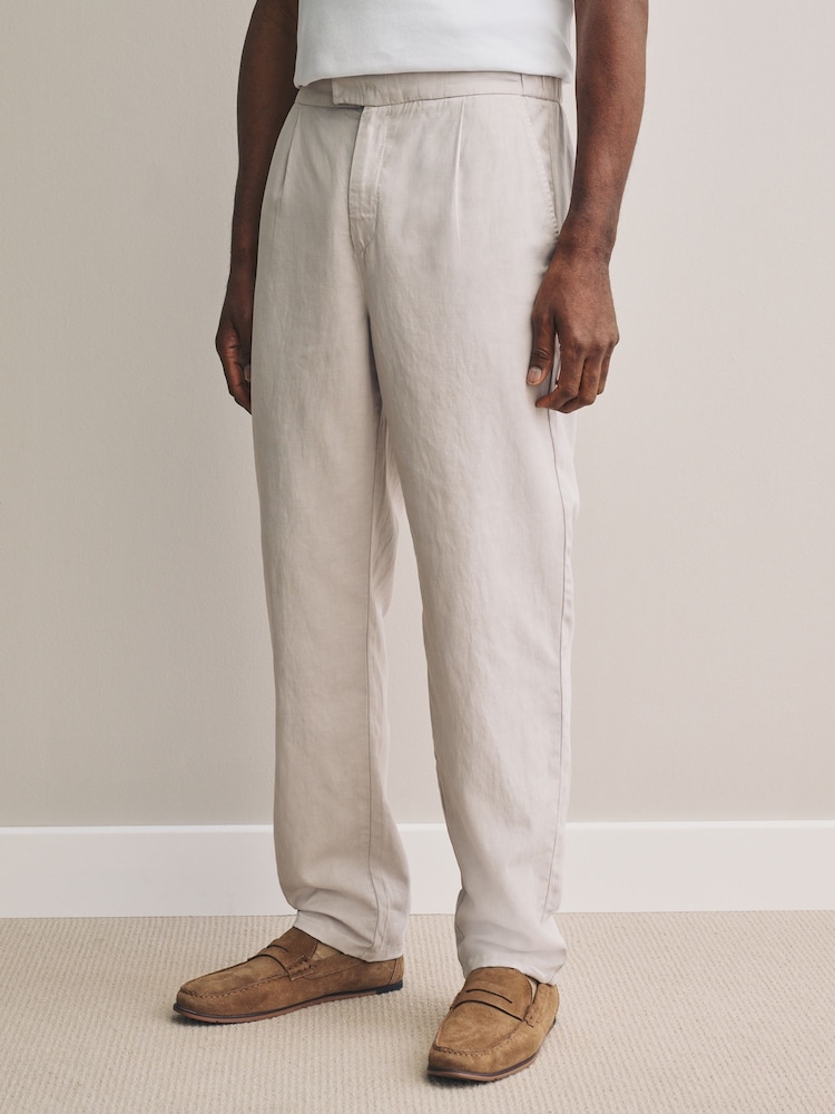 Light Grey Signature Soft Touch Tencel™ Trousers - Image 1 of 9