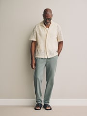 Light Blue Grey Signature Soft Touch Tencel™ Trousers - Image 2 of 10