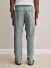 Light Blue Grey Signature Soft Touch Tencel™ Trousers - Image 4 of 10