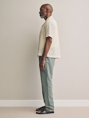 Light Blue Grey Signature Soft Touch Tencel™ Trousers - Image 5 of 10