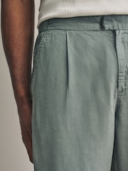 Light Blue Grey Signature Soft Touch Tencel™ Trousers - Image 6 of 10