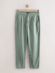 Light Blue Grey Signature Soft Touch Tencel™ Trousers - Image 8 of 10