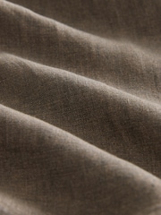 Brown Regular Fit Signature 100% Linen Cargo Trousers - Image 10 of 13