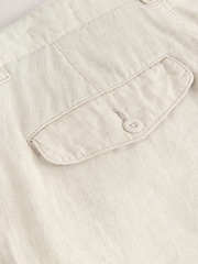 Pedra clara - Signature 100% Linen Cargo Trousers - Imagem 10 de 12