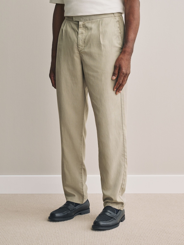 Light Stone Signature Soft Touch Tencel™ Trousers - Image 1 of 10