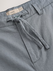 Azul pizarra - Corte amplio - Pantalones chinos de lino y algodón - Imagen 11 de 12