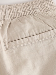 Natural - Regular Tapered Fit - Pantalones de lino y algodón con cintura elástica y cordón ajustable - Imagen 5 de 5