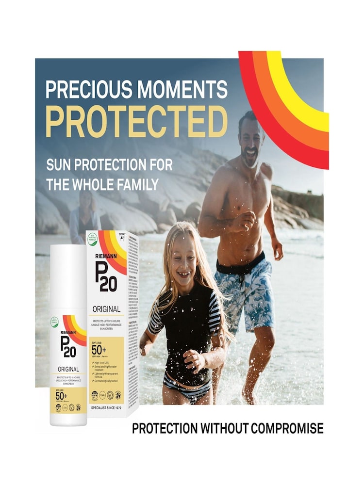 P20 Original SPF 50+ Oil Spray Suncream 100ml - Image 10 of 10