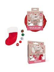 Rosewood Christmas Cat Toy Bundle Containing Wool Balls, Cat Cube and Stocking - Image 4 of 6